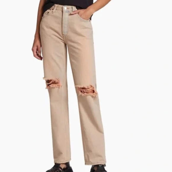 RE/DONE Light Pink Acid Washed Jeans - Size 23 - Excellent Condition - Picture 2 of 7